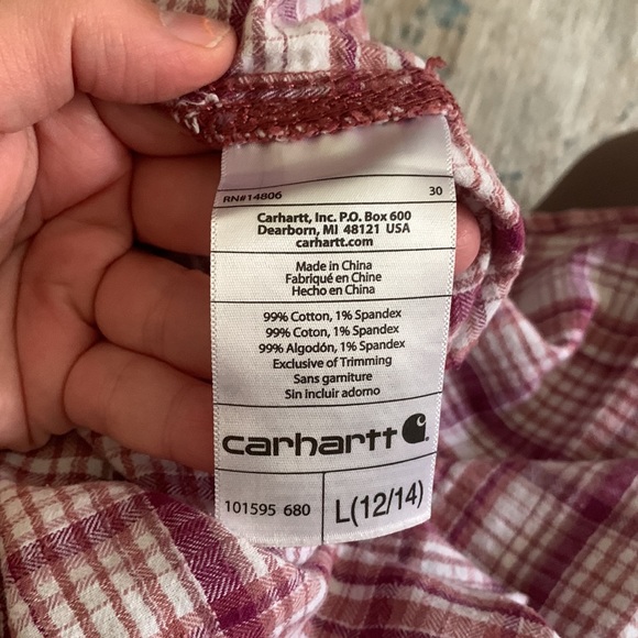 Carhartt Plaid Button Up - Picture 4 of 4